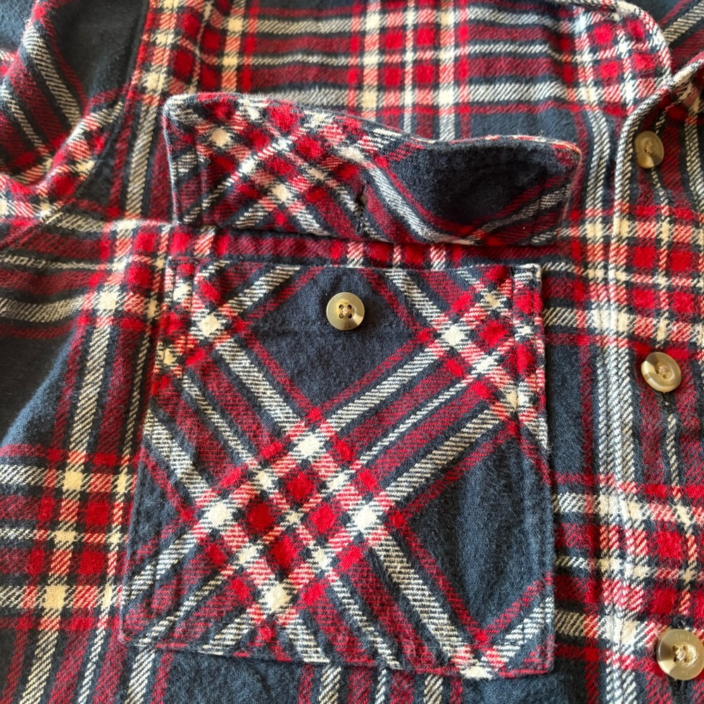 TNA Red and Blue thick Plaid Button Down Shirt, Sz S, great condition - Picture 5 of 8